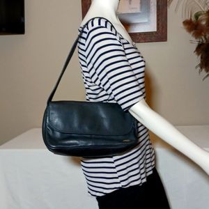 Like New, Pebbled Black Leather Shoulder Bag by Rolfs